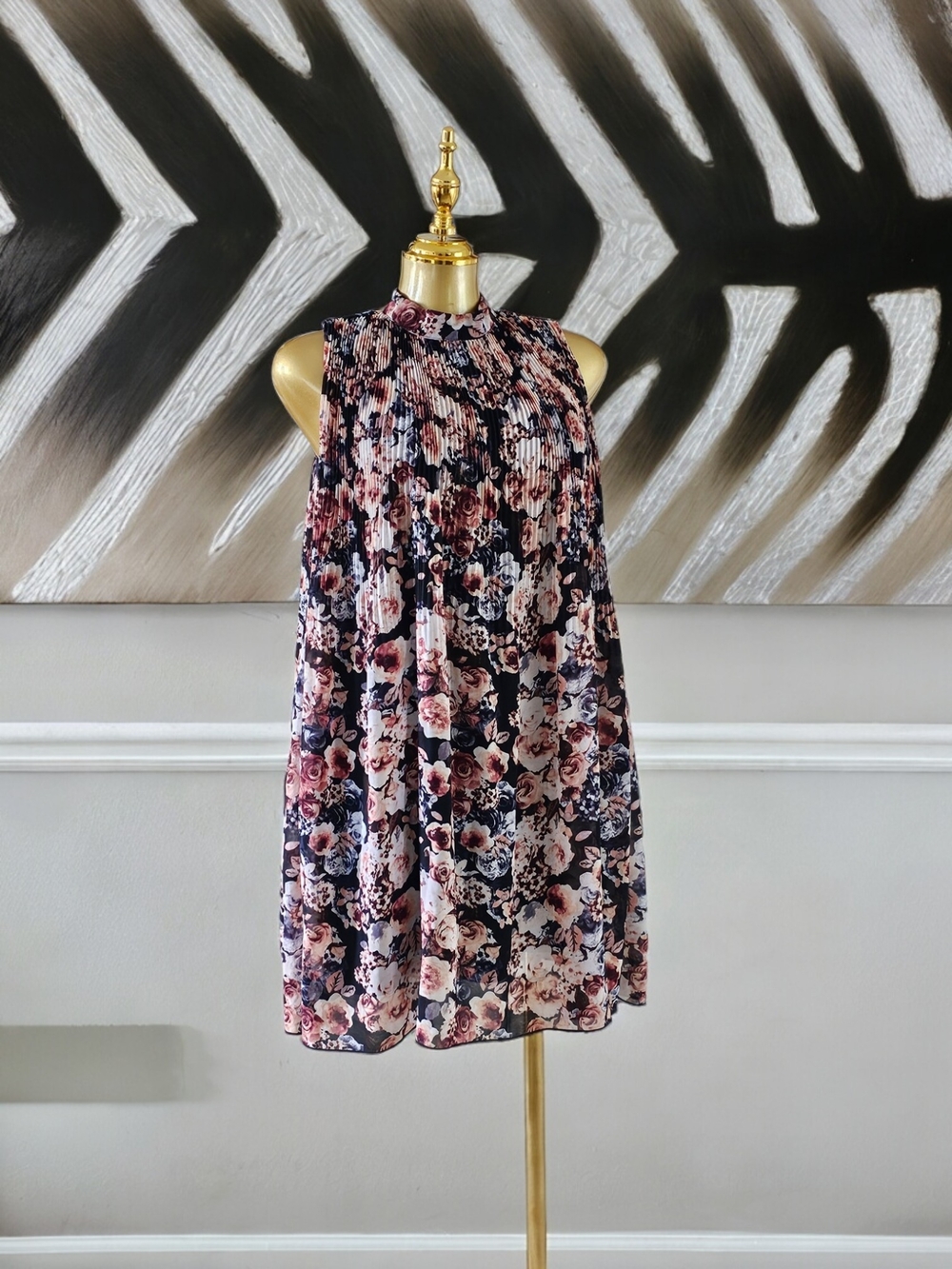 Xhilaration Floral Cold Shoulder Dress S